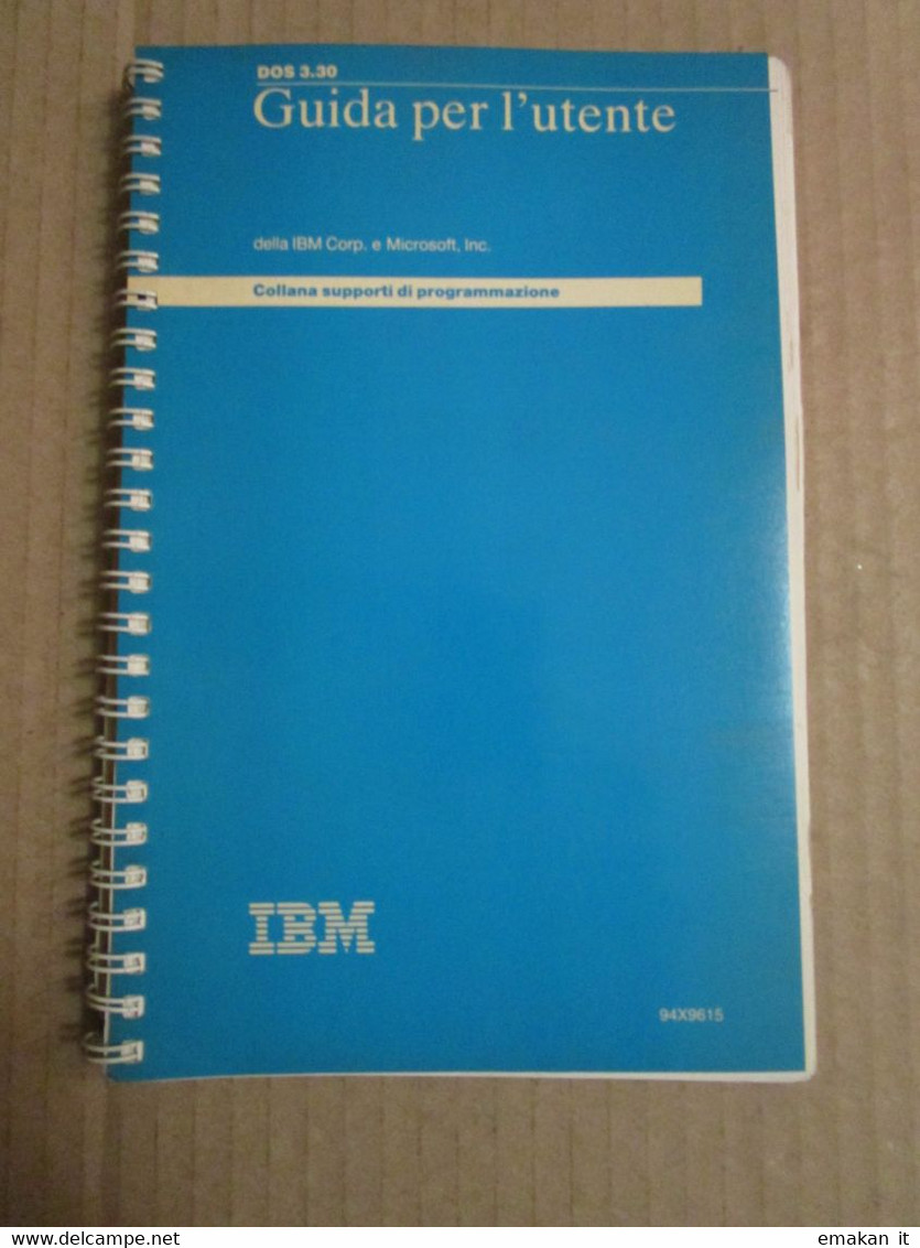 # MANUALE IBM DOS 3.30 - Informatica