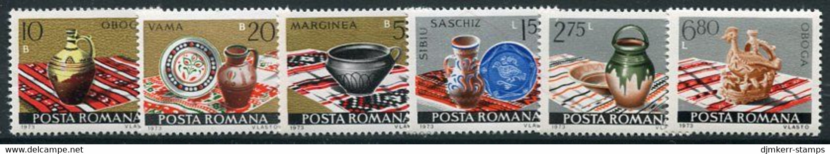 ROMANIA 1973 Ceramics MNH / **..  Michel 3134-39 - Nuovi