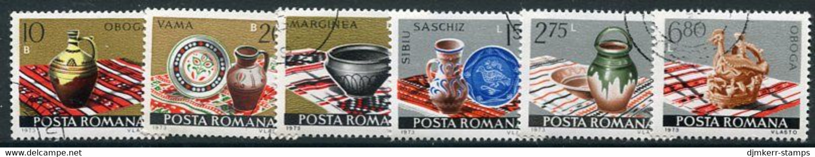 ROMANIA 1973 Ceramics Used..  Michel 3134-39 - Usado