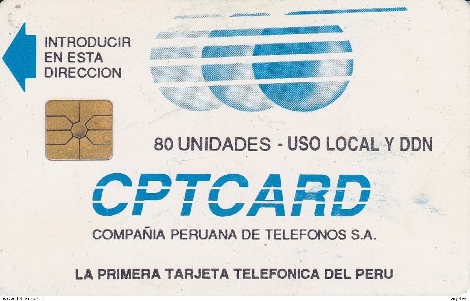 TARJETA DE PERU DE CPTCARD DE 80 UNIDADES - Pérou