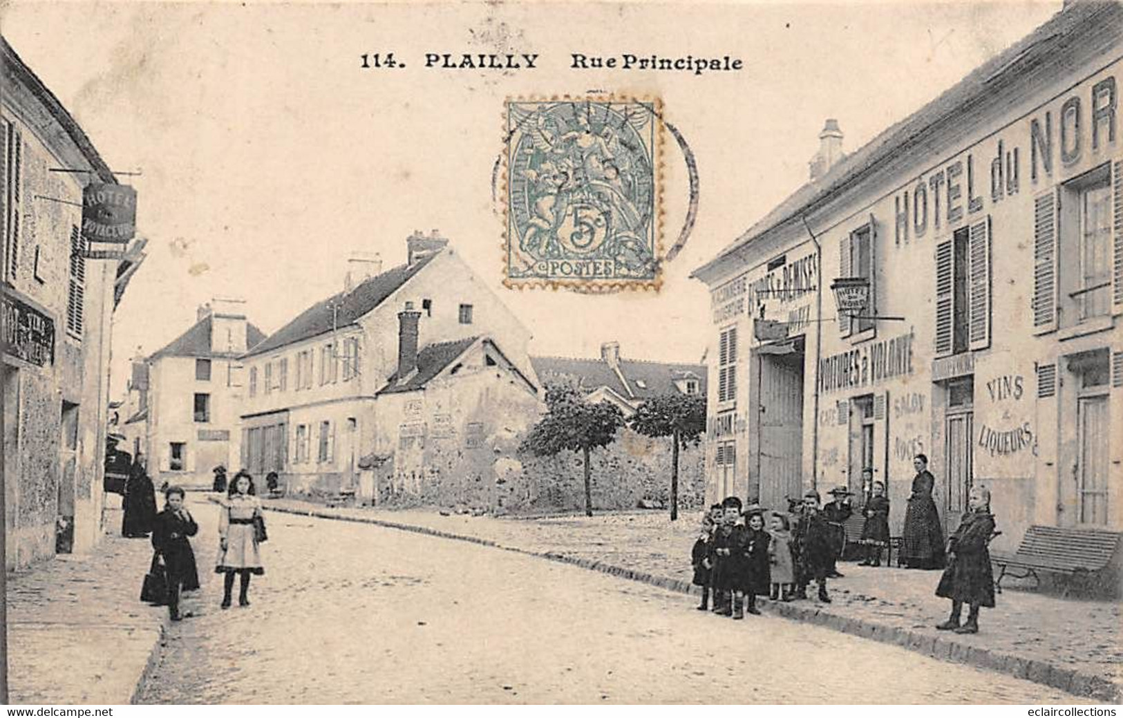 Plailly           60        Rue Principale . Hôtel Du Nord        (voir Scan) - Andere & Zonder Classificatie