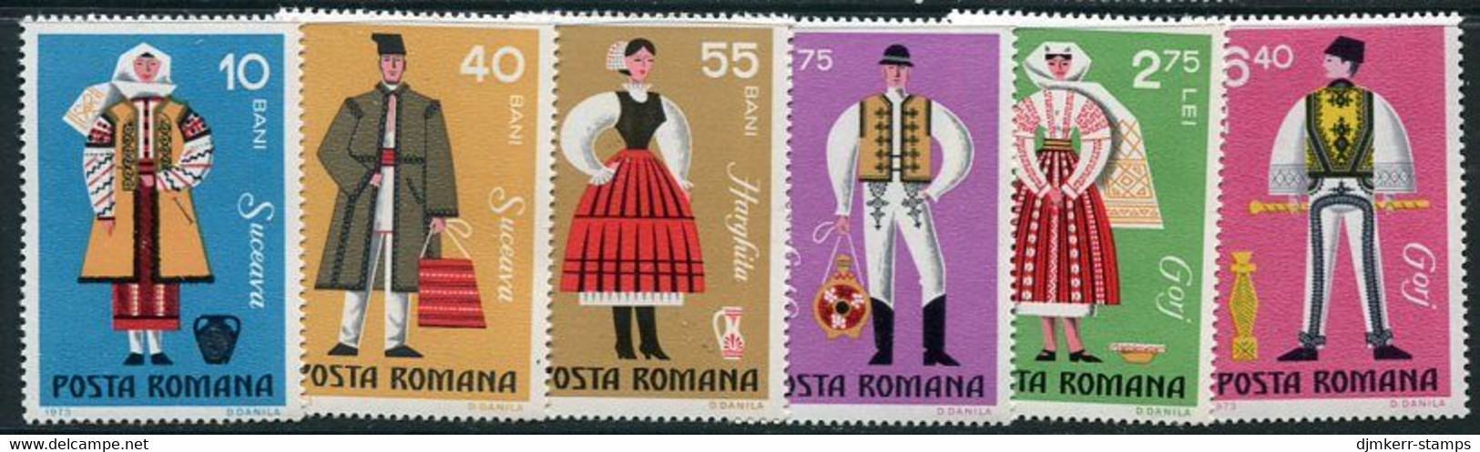 ROMANIA 1973 National Costumes MNH / **. .  Michel 3110-15 - Ongebruikt