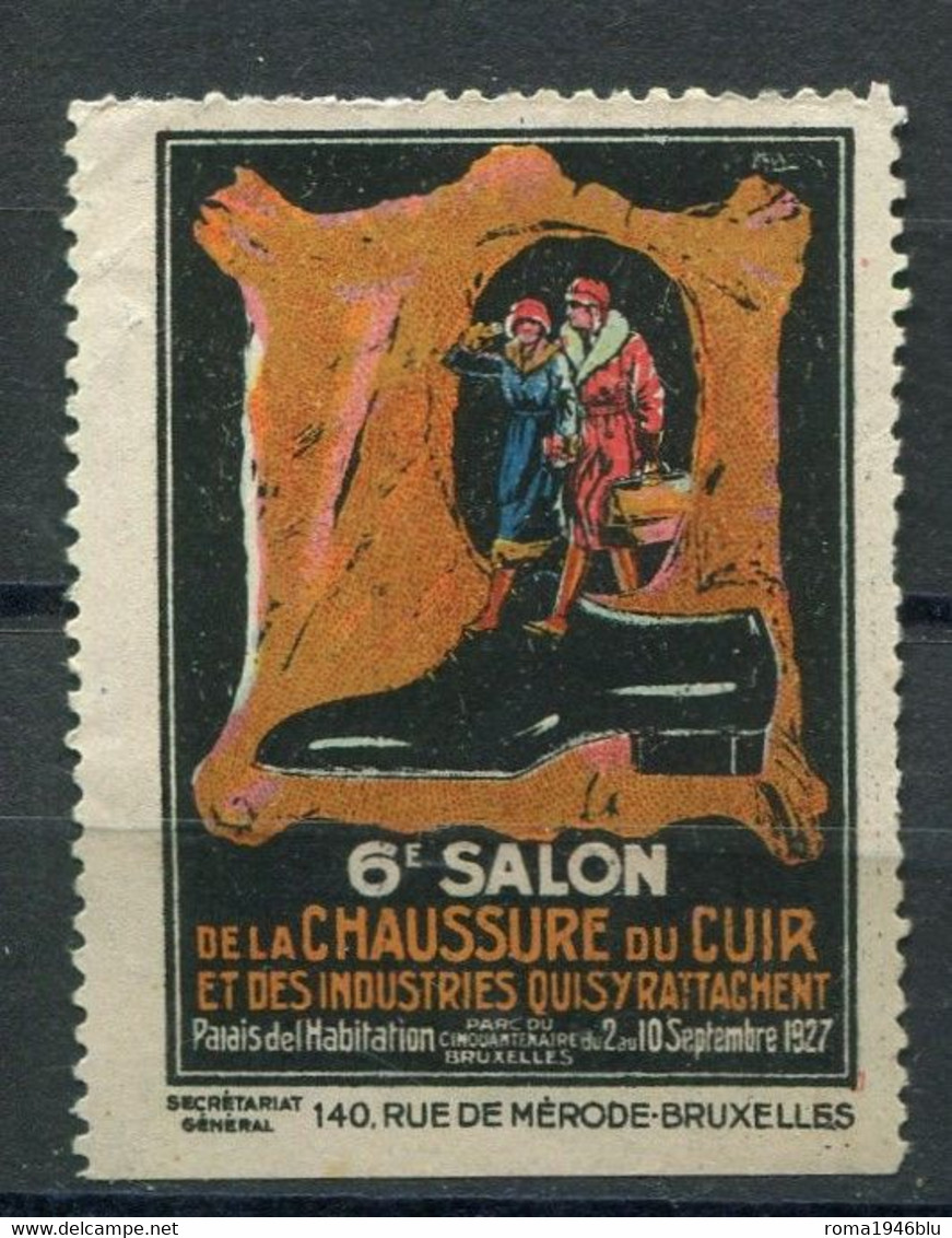 BRUXELLES 1927 6° SALON DE LA CHAUSSURE DU CUIR - Erinnophilie