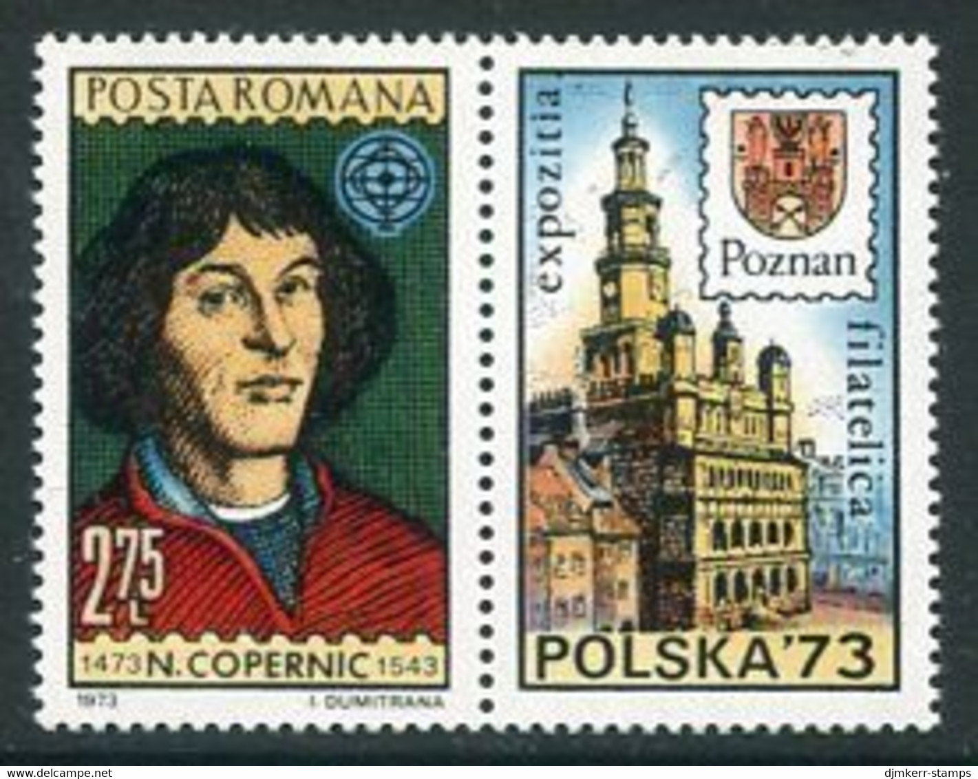 ROMANIA 1973 Copernicus 500th Anniversary MNH / **.. .  Michel 3109 - Unused Stamps