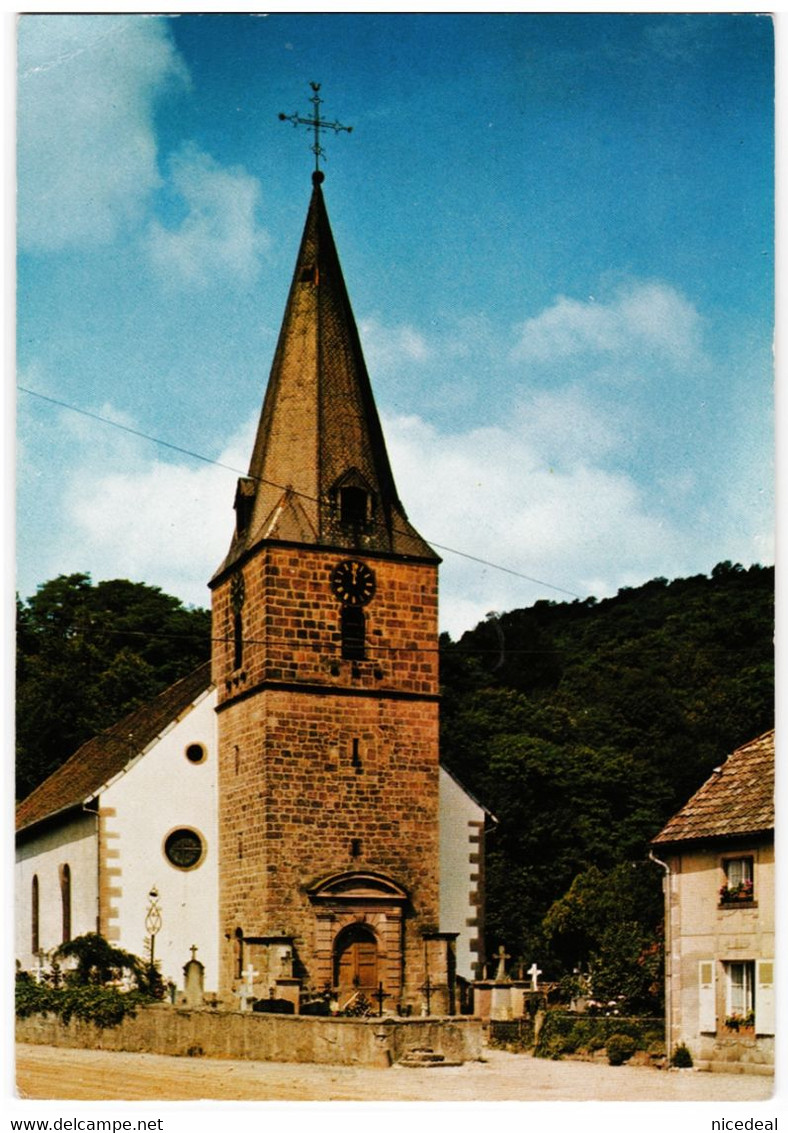 CPM Carte Postale Couleur 68660 LIEPVRE Haut Rhin L’église 356 Cimetière Clocher Paroisse Catholique édifice Bâtiment - Lièpvre