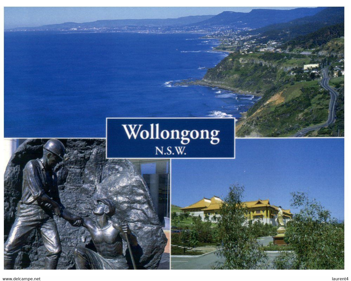 (V 13) Australia - NSW - Wollongong With Memorial To Miners & Nan Tian Temple - Wollongong