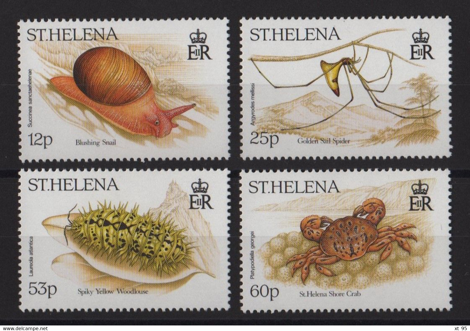 Saint Helene - N°654 à 657 - Faune - Invertebres - Cote 9€ - * Neufs Avec Trace De Charniere - Saint Helena Island