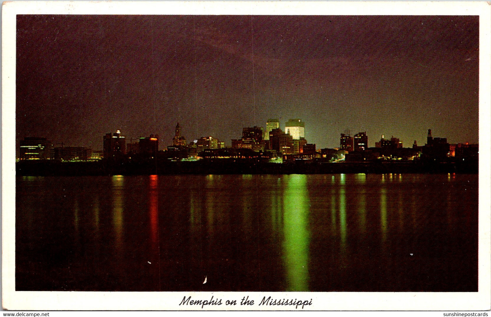 Tennessee Memphis Skyline At Night From Across The Mississippi River - Memphis