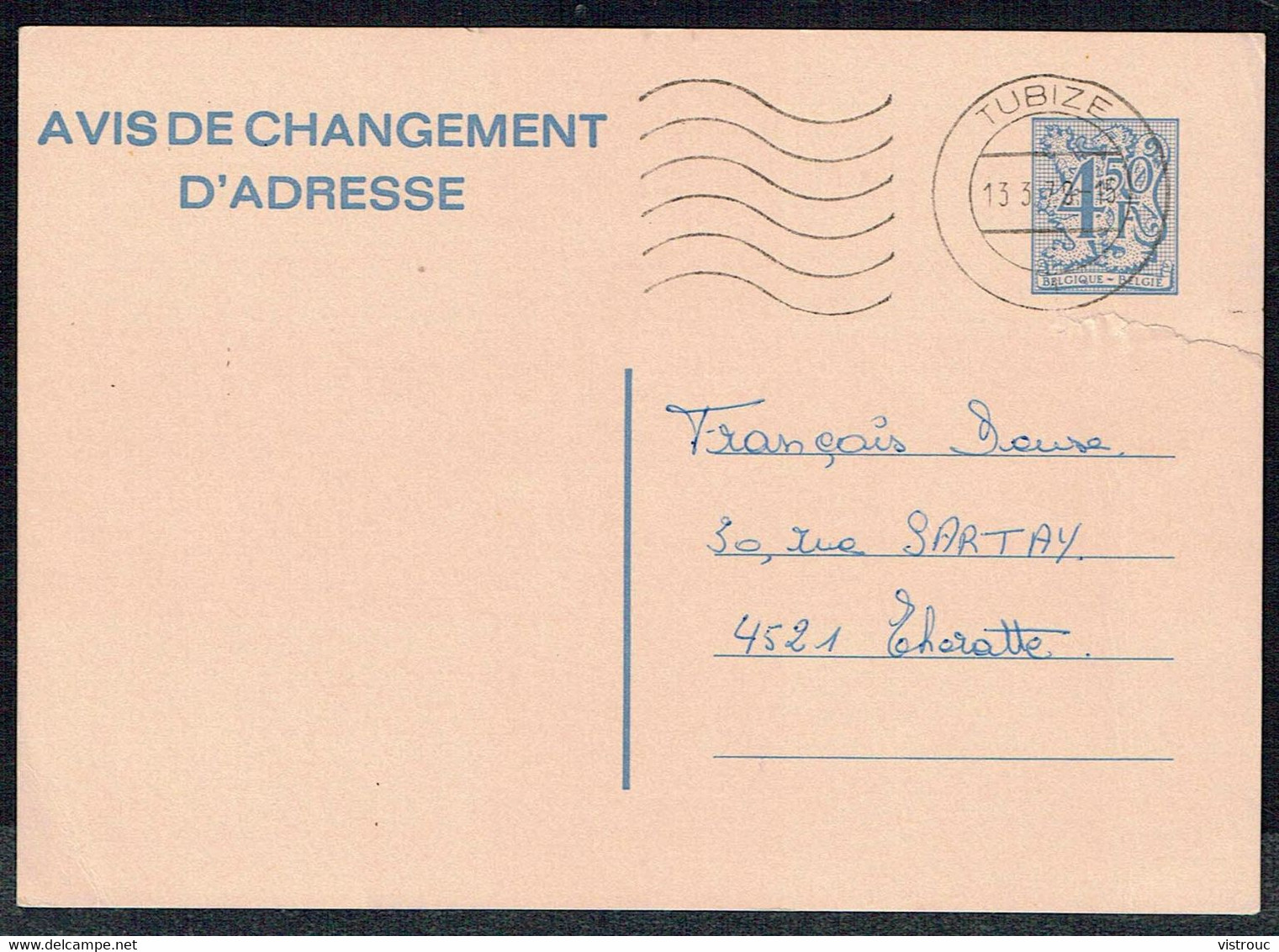 Changement D'adresse N° 21 III F (texte Français) - Circulé - Circulated - Gelaufen - 1979. - Aviso Cambio De Direccion