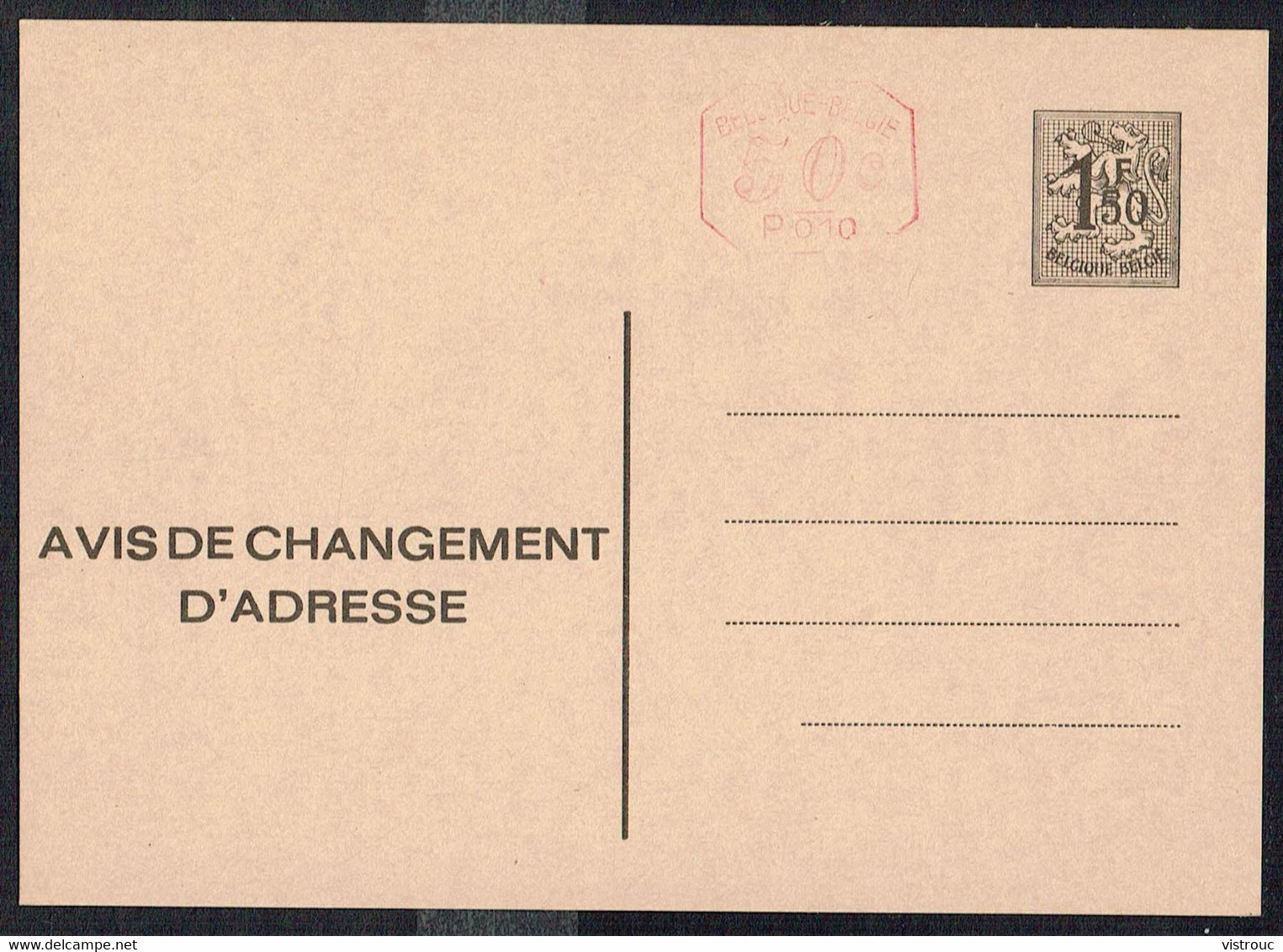 Changement D'adresse N° 15 III F M1 P010M (texte Français) - Non Circulé - Not Circulated - Nicht Gelaufen. - Avis Changement Adresse