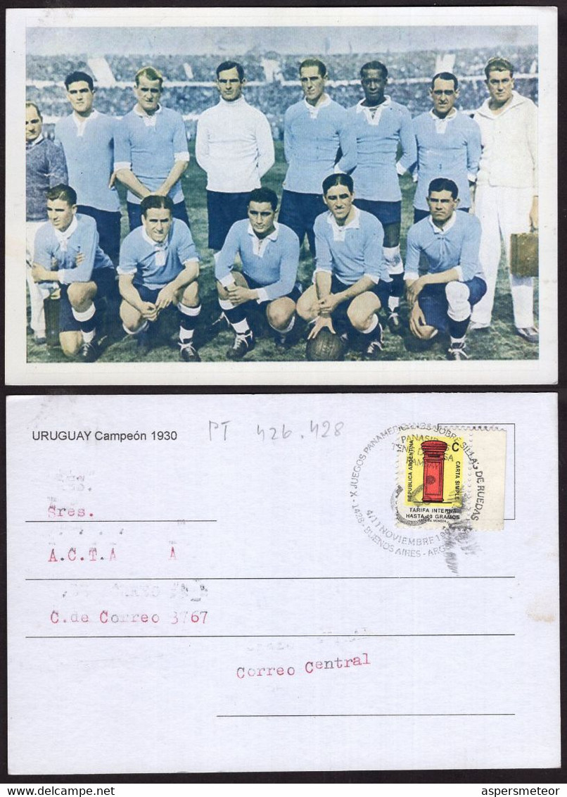 Uruguay - Carte Postale - Circa 1990 - Reproduction - Équipe De Football Uruguayenne - Champion Du Monde 1930 - A1RR2 - Voetbal