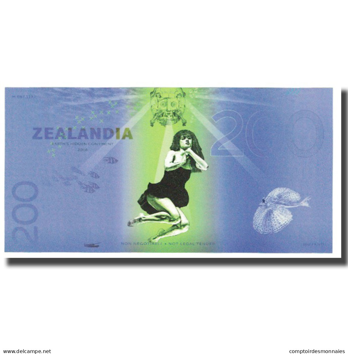 Billet, Australie, 200 Dollars, 2018, ZEALANDIA TASMANTIS LORD HOWE ISLAND, NEUF - Specimen