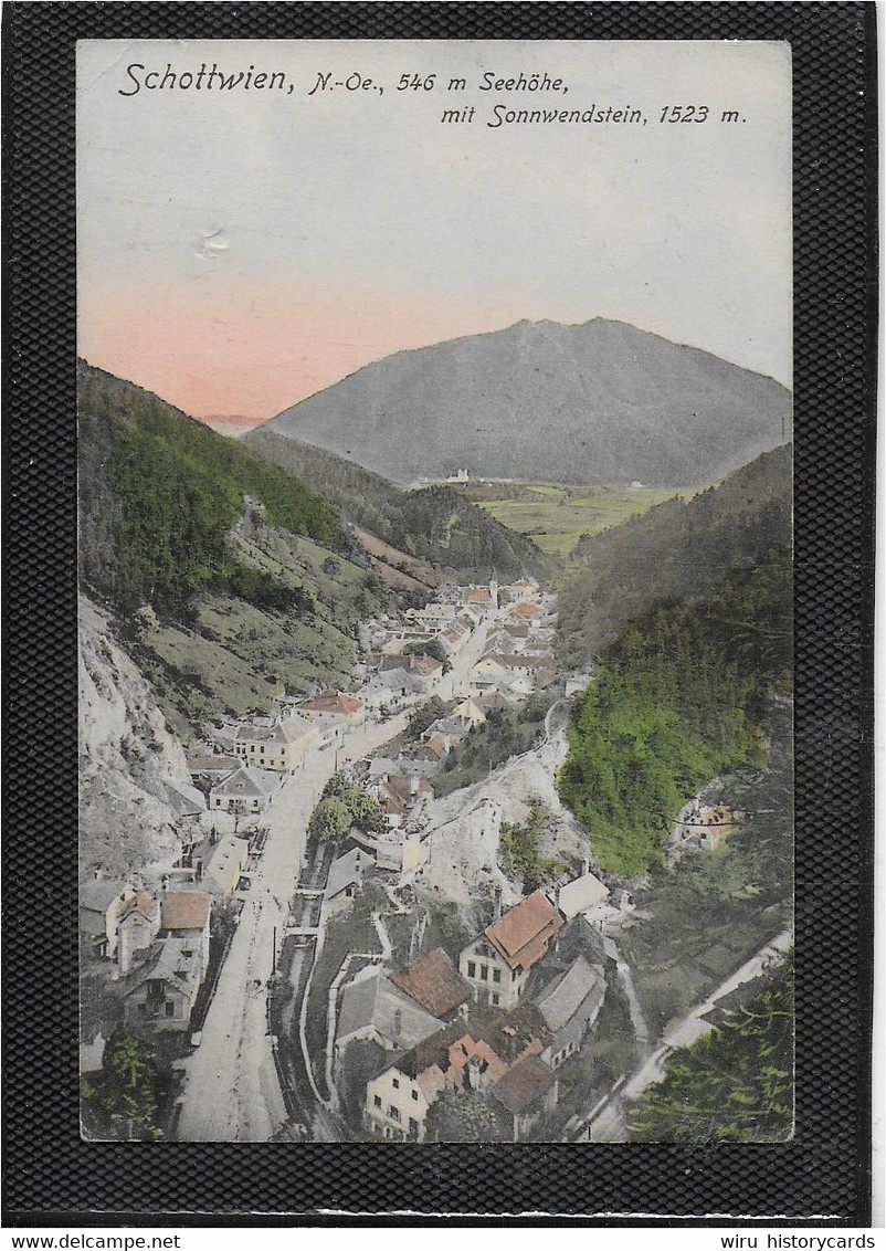 AK 0595  Schottwien Mit Sonnwendstein - Verlag Ledermann Um 1907 - Semmering