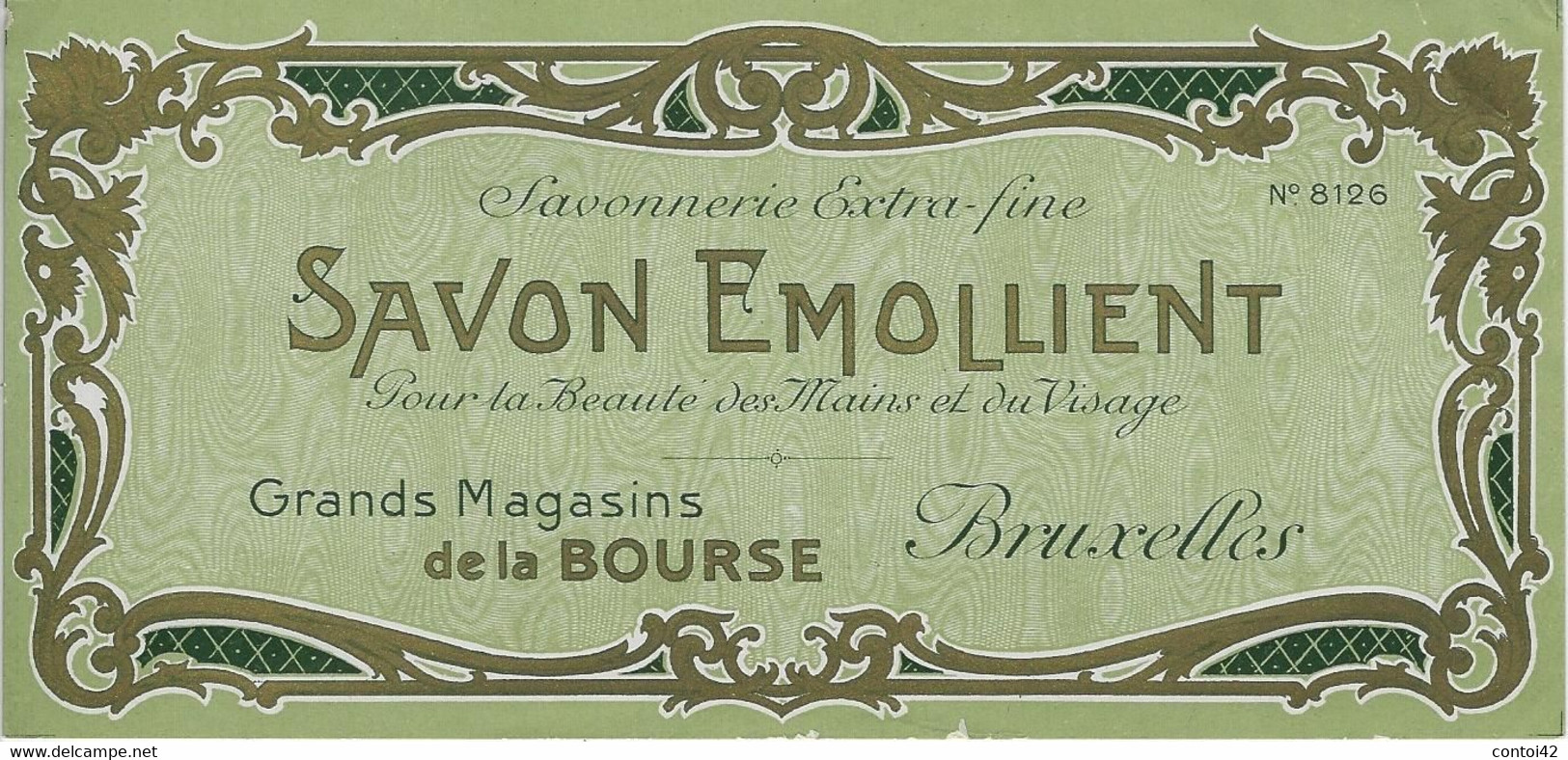 BRUXELLES ETIQUETTES SAVON EMOLLIENT SAVON A LA FOUGERE VIOLETTE COQUETTE  PUBLICITE BELGIQUE - Etiketten