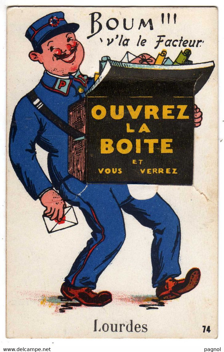 65 : Lourdes  : Carte à Systèmes : 10 Vues : Boum !! V' La Le Facteur - Mechanical