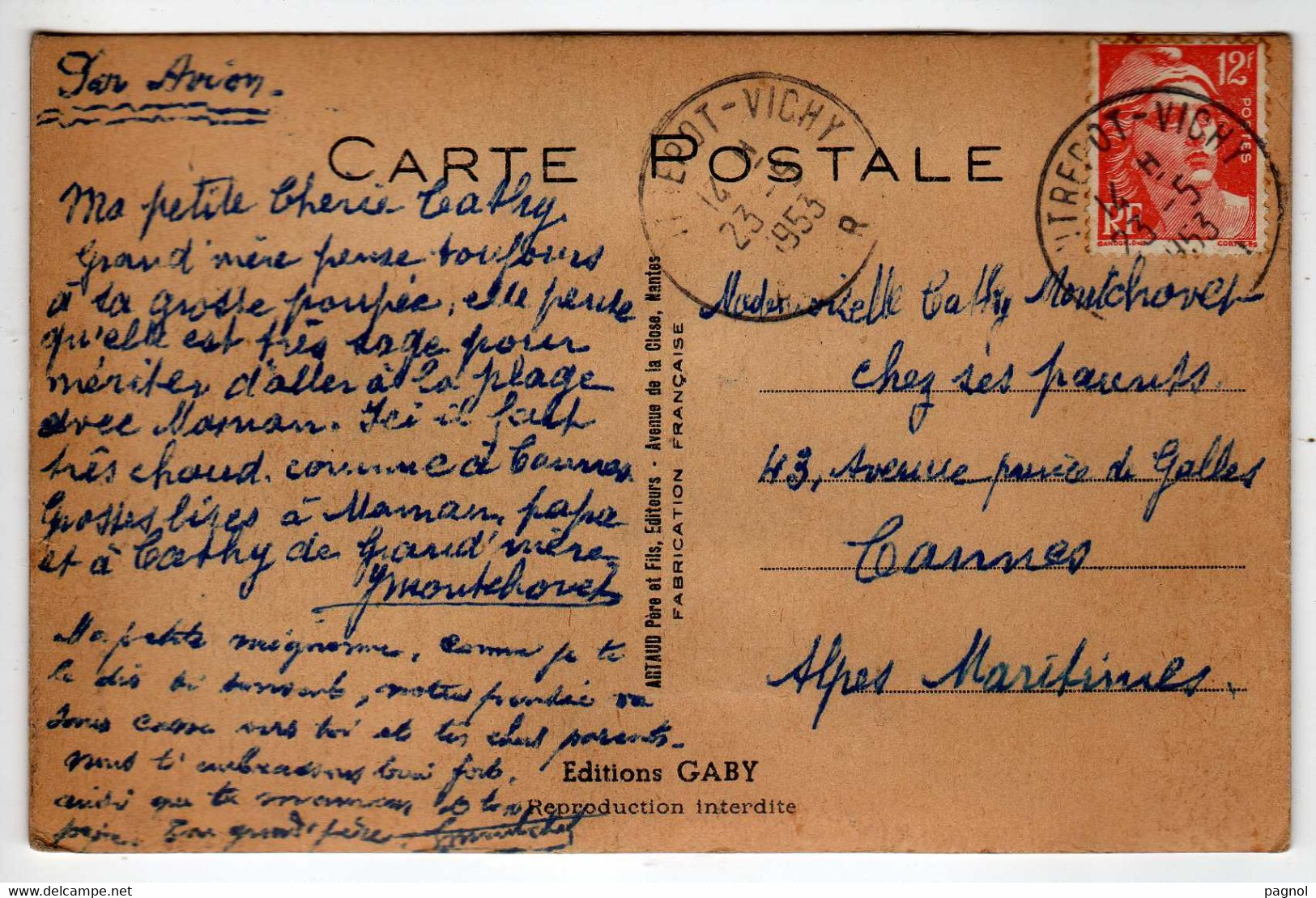03:  Vichy : Carte à Systèmes : 10 Vues : Dans La Boite Aux Lettres - Cartoline Con Meccanismi