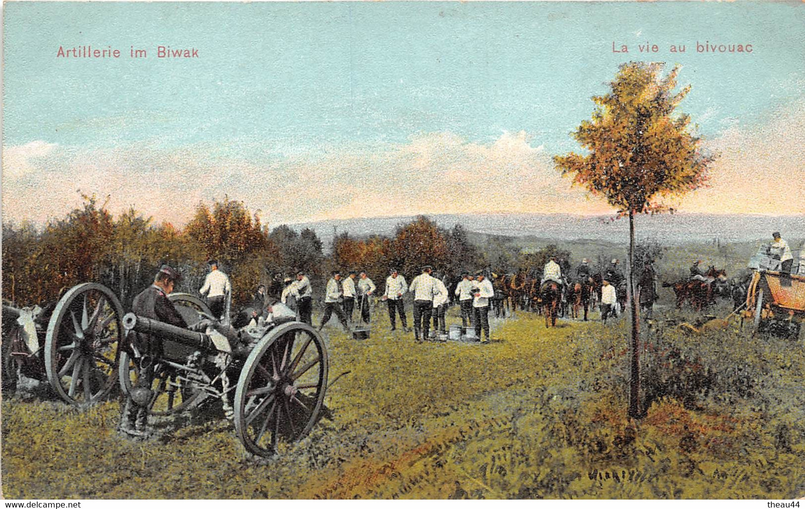 Carte Allemande  -  Manoeuvres Militaire En Allemagne  -  Artillerie Im Biwak  -  La Vie Au Bivouac  -  Canon - Manoeuvres