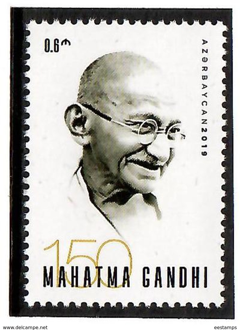 Azerbaijan 2019 . 150th Birth Anniversary Of Mahatma Gandhi. 1v:0.60 - Azerbaïjan