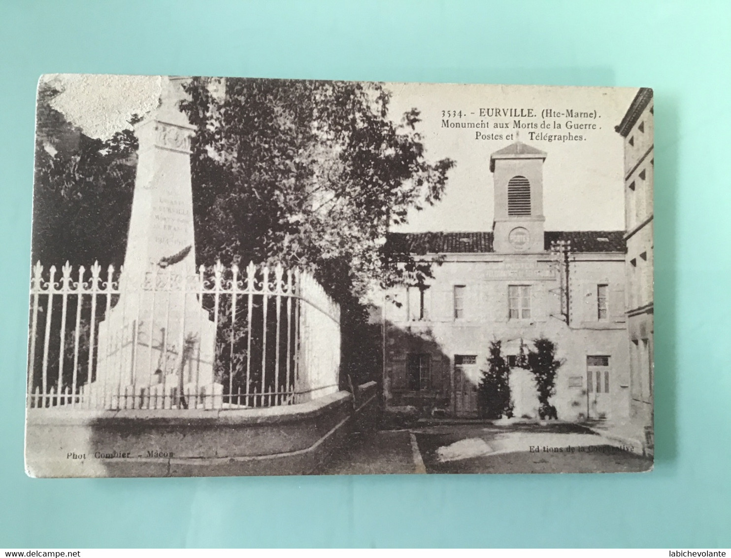 EURVILLE. Monument Aux Morts De La Guerre. Postes Et Télégraphes. - Other & Unclassified