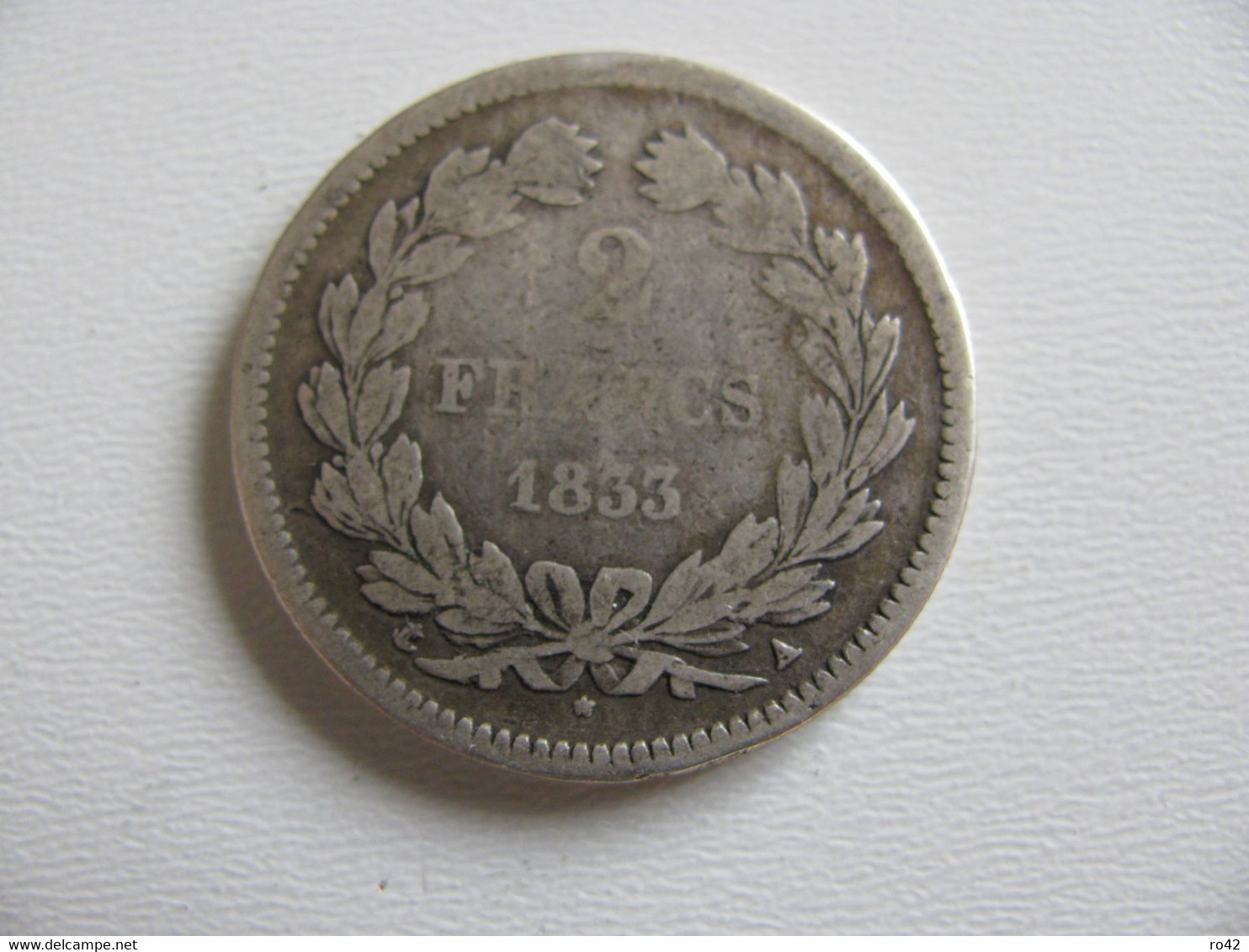 2 Francs  Louis Philippe 1833A - Andere & Zonder Classificatie