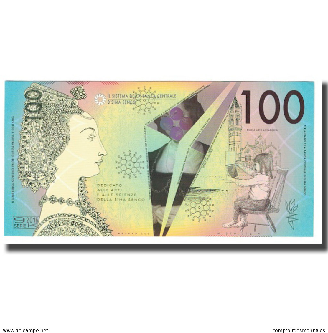 Billet, Italie, Billet Touristique, 2016, 100 SENZA, NEUF - [ 8] Ficticios & Especimenes