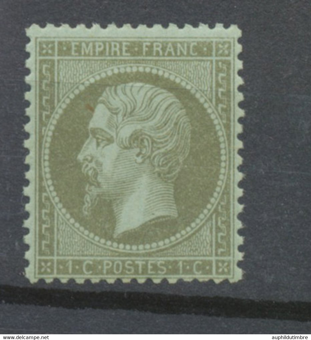 France Classique N°19 1c Olive Neuf *, Signé Calves TTB H2565 - 1862 Napoleone III