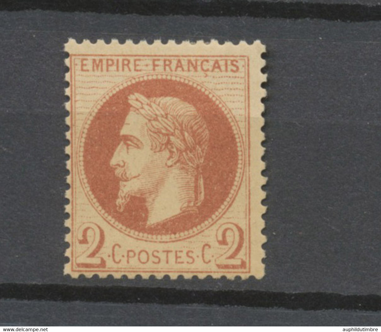 France Classique N°26B 2c Rouge-brun Clair Type II, Neuf * Signé Calves TB H2569 - 1863-1870 Napoléon III Con Laureles