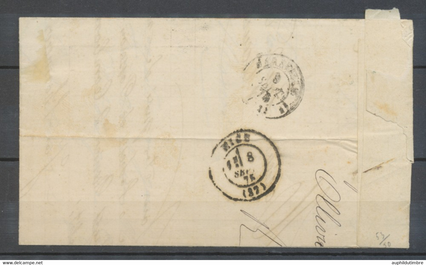 1875 Lettre N°60 GC3034 CAD Type 16 PUGET-THENIERS (87) TTB H2587 - 1849-1876: Classic Period