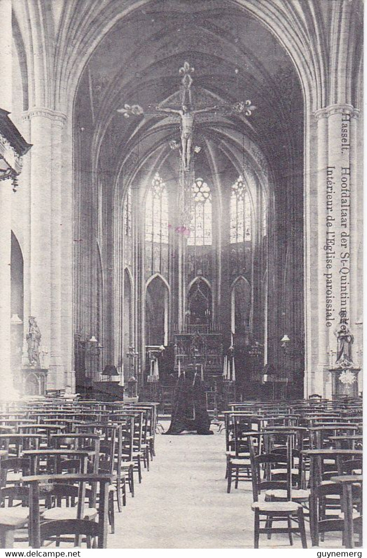 Hasselt Hoofdaltaar St Quintinuskerk Stempel Duits Geschreven 1916 - Hasselt