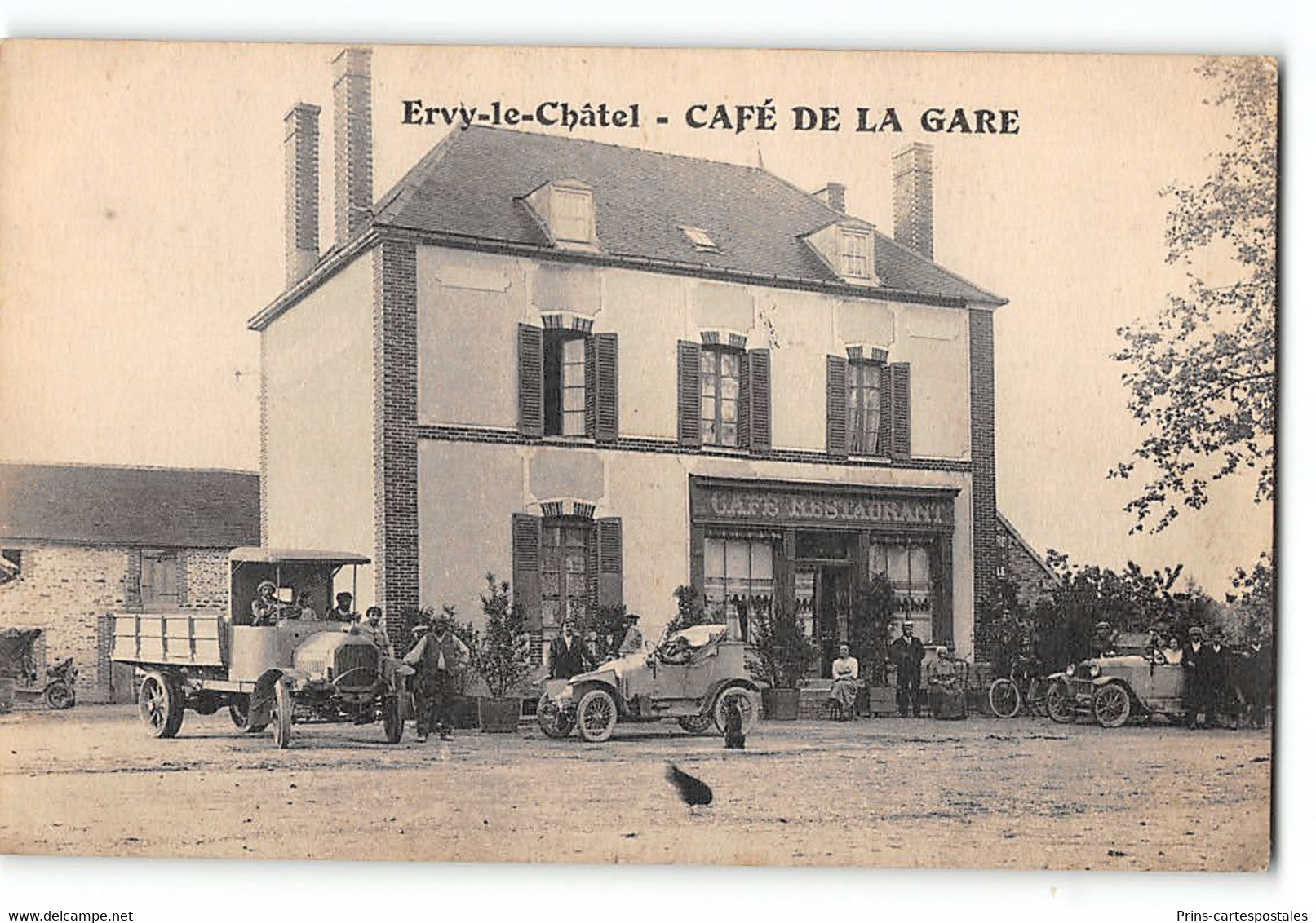 CPA 10 Evry-le-Châtel - Café De La Gare - Ervy-le-Chatel