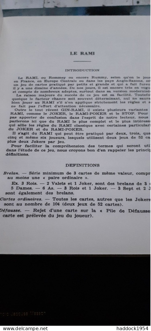 Le Rami Et Le Gin-rami GUY REBOUR Bornemann 1968 - Jeux De Société