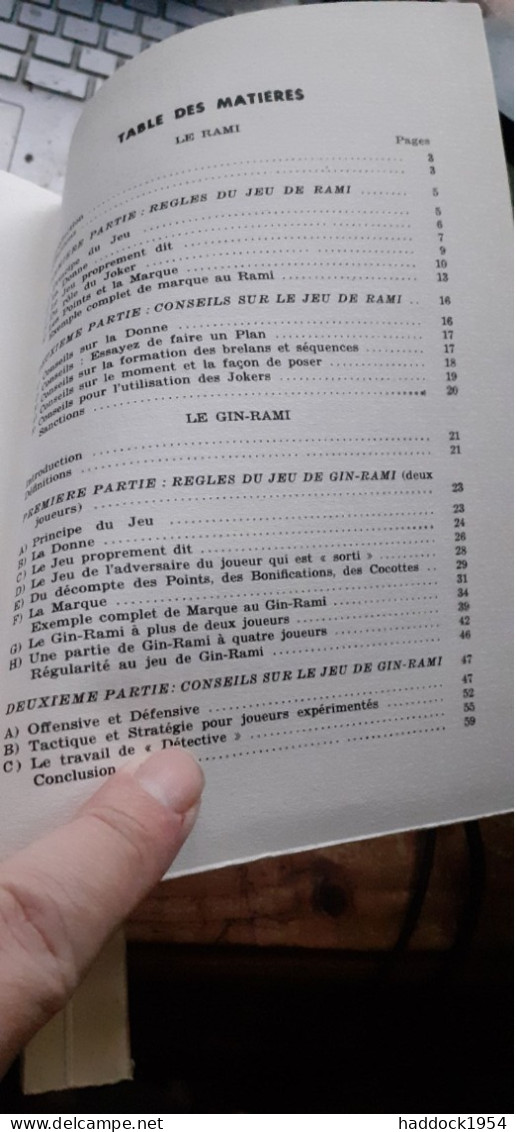 Le Rami Et Le Gin-rami GUY REBOUR Bornemann 1968 - Jeux De Société