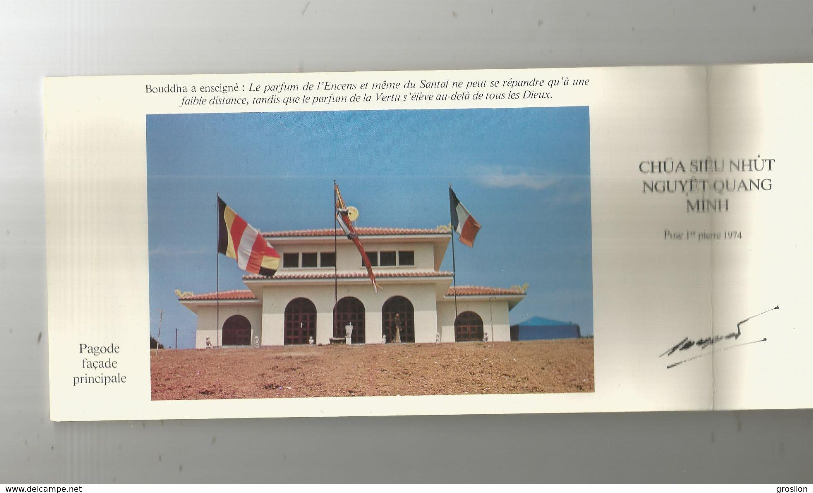 VILLENEUVE SUR LOT (LOT ET GARONNE FRANCE) PAGODE BOUDDHISTE LAS PIETATS  ROUTE NATIONALE 21 POSE 1 ERE PIERRE 1974 - Budismo