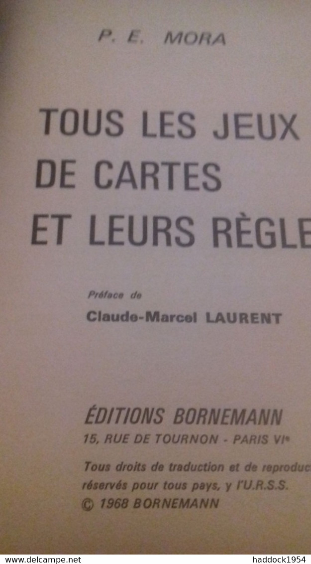 Tous Les Jeux De Cartes MORA Bornemann1973 - Giochi Di Società