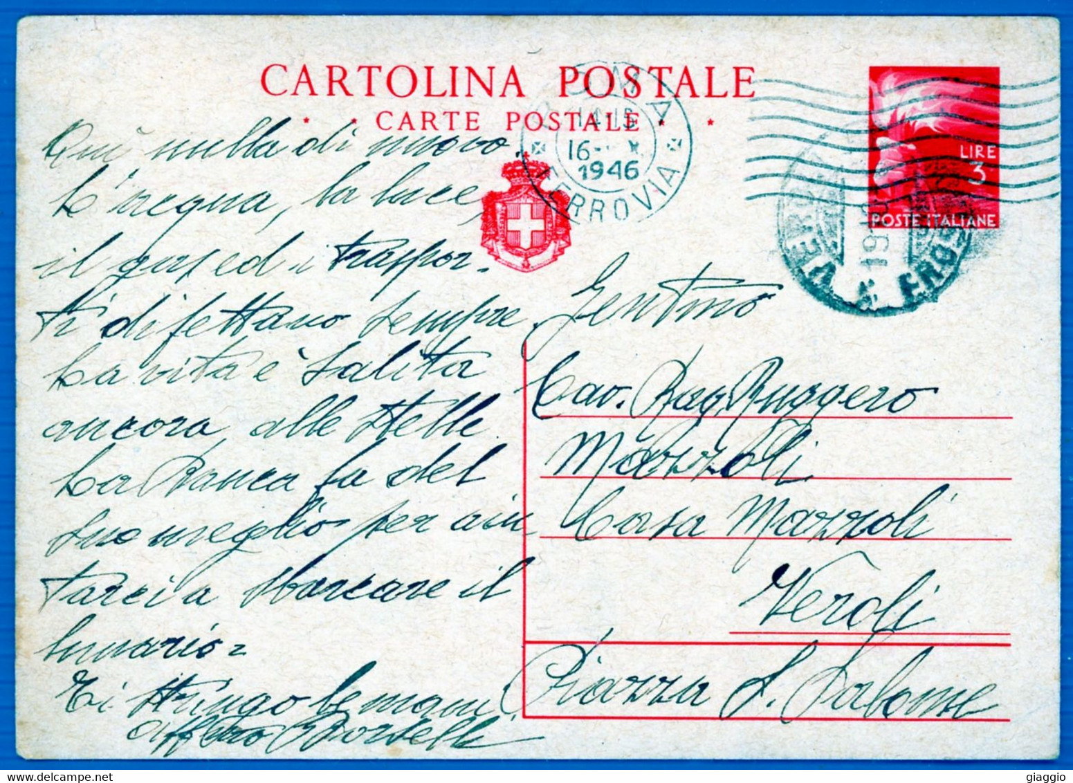 °°° Francobolli N. 4349 - Cartolina Postale Luogotenenza Viaggiata °°° - Other & Unclassified