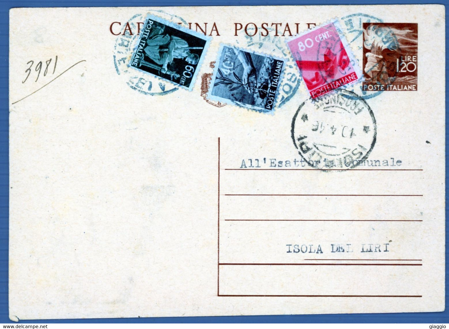 °°° Francobolli N. 4348 - Cartolina Postale Luogotenenza Fori Di Spillo Viaggiata °°° - Sonstige & Ohne Zuordnung