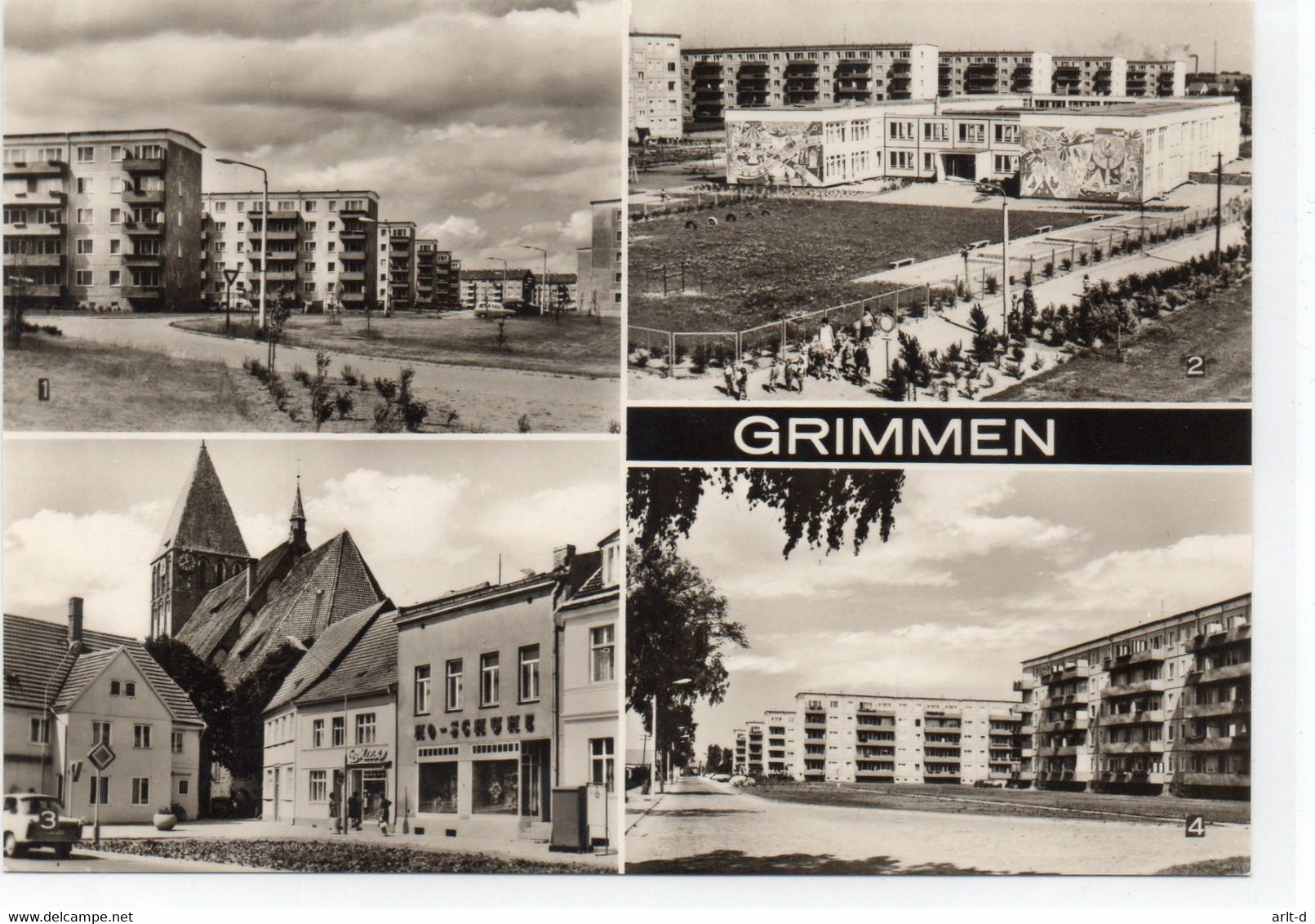 DC4873 - Ak Grimmen U.a. Kurt-Tucholsky-Straße, Kindergarten, Heinrich-Heine-Straße - Grimmen