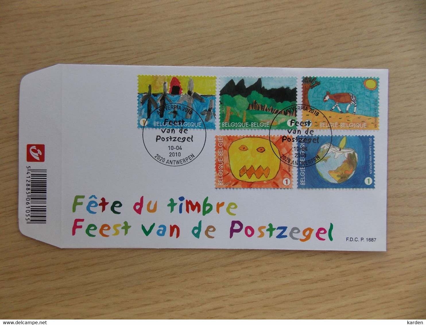 First Day Cover 2010 België Fête Du Timbre / Feest V/d Postzegel     FDC P 1687 - 2001-2010