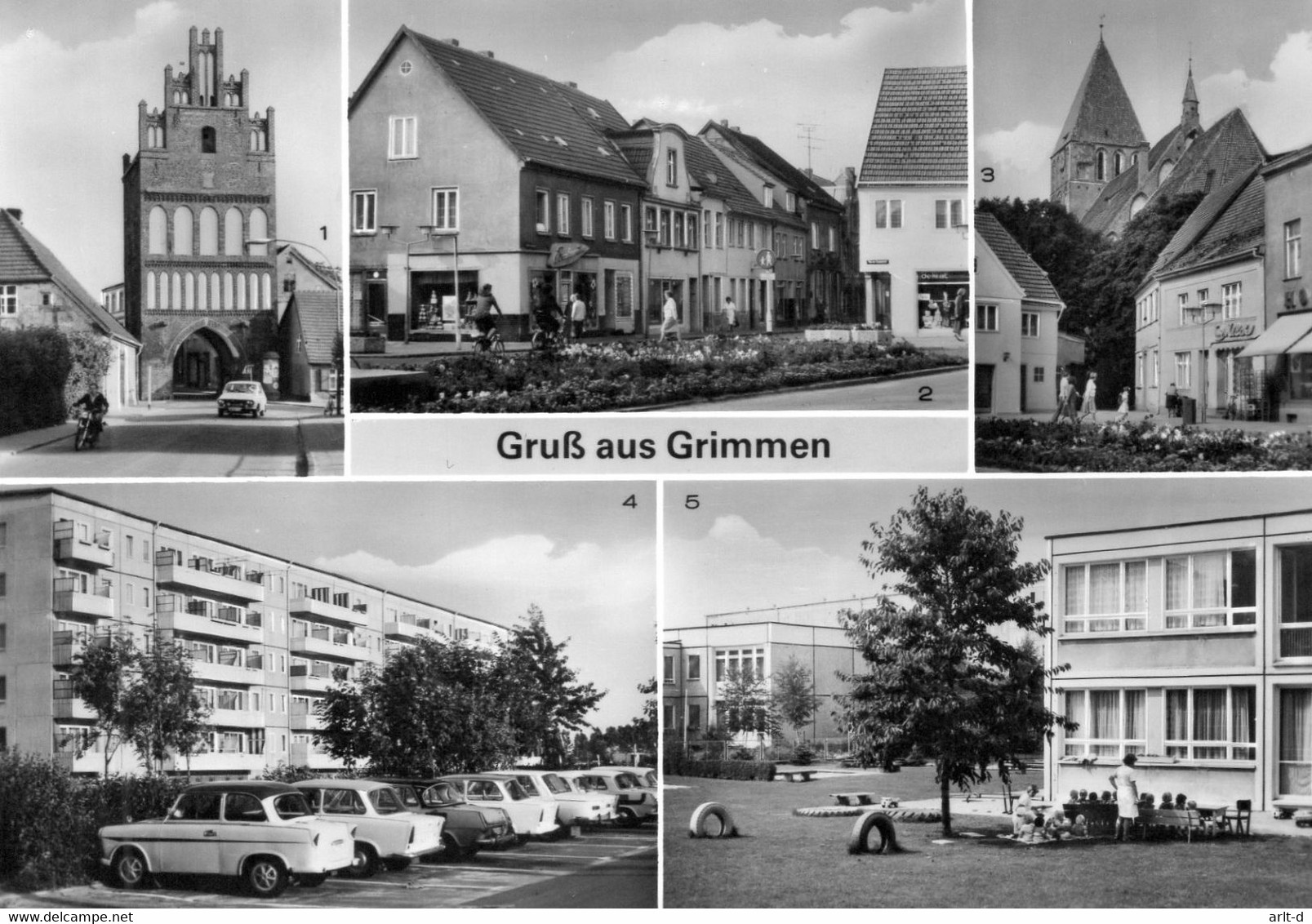 DC1211 - Ak Grimmen U.a. Straße Der Freundschaft, Orenburger STraße, Kinderkombination Jenny Marx - Grimmen