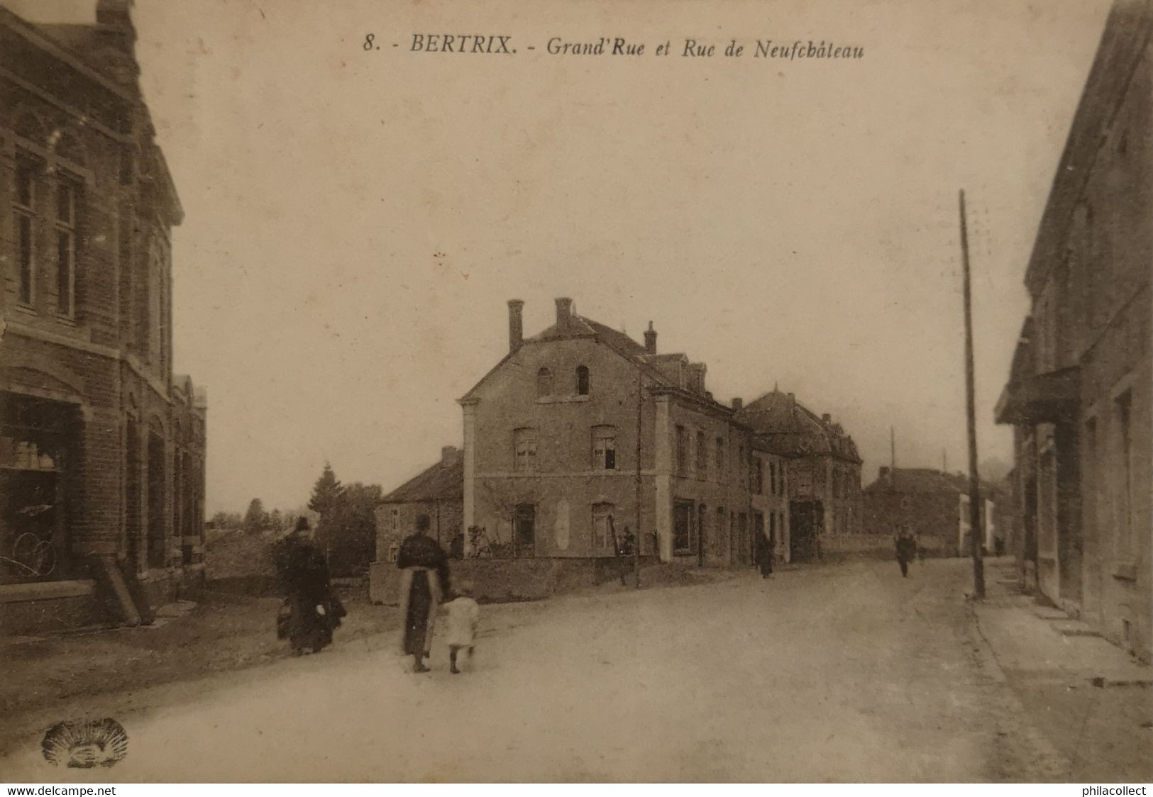 Bertrix // Grand Rue Et Rue De Neufchateau (animee) 1923 - Bertrix