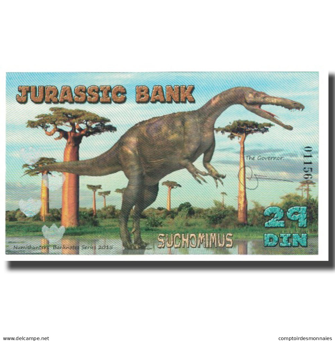 Billet, Espagne, Billet Touristique, 2015, JURASSIC BANK 29 DIN, NEUF - [ 7] Fehldrucke