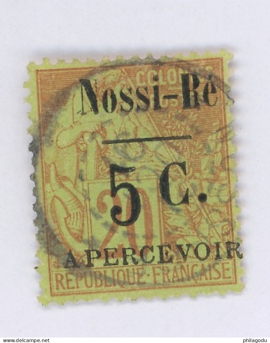 Nossi-Be 1891, Type Sage, TX 11 Ø, Cote Yv.  320 € - Gebruikt