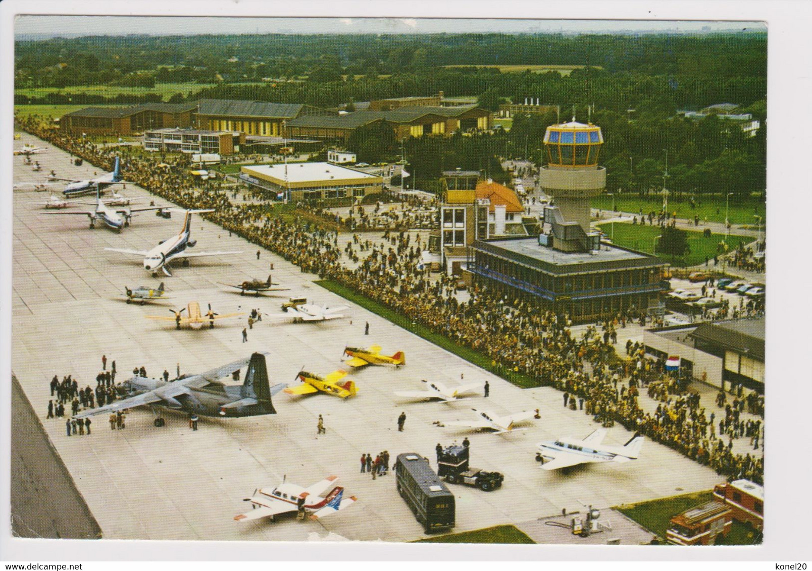 Vintage Rppc KLM K.L.M. Daughter NLM Fokker F-27 @ Eelde Groningen Airport - 1919-1938: Entre Guerres