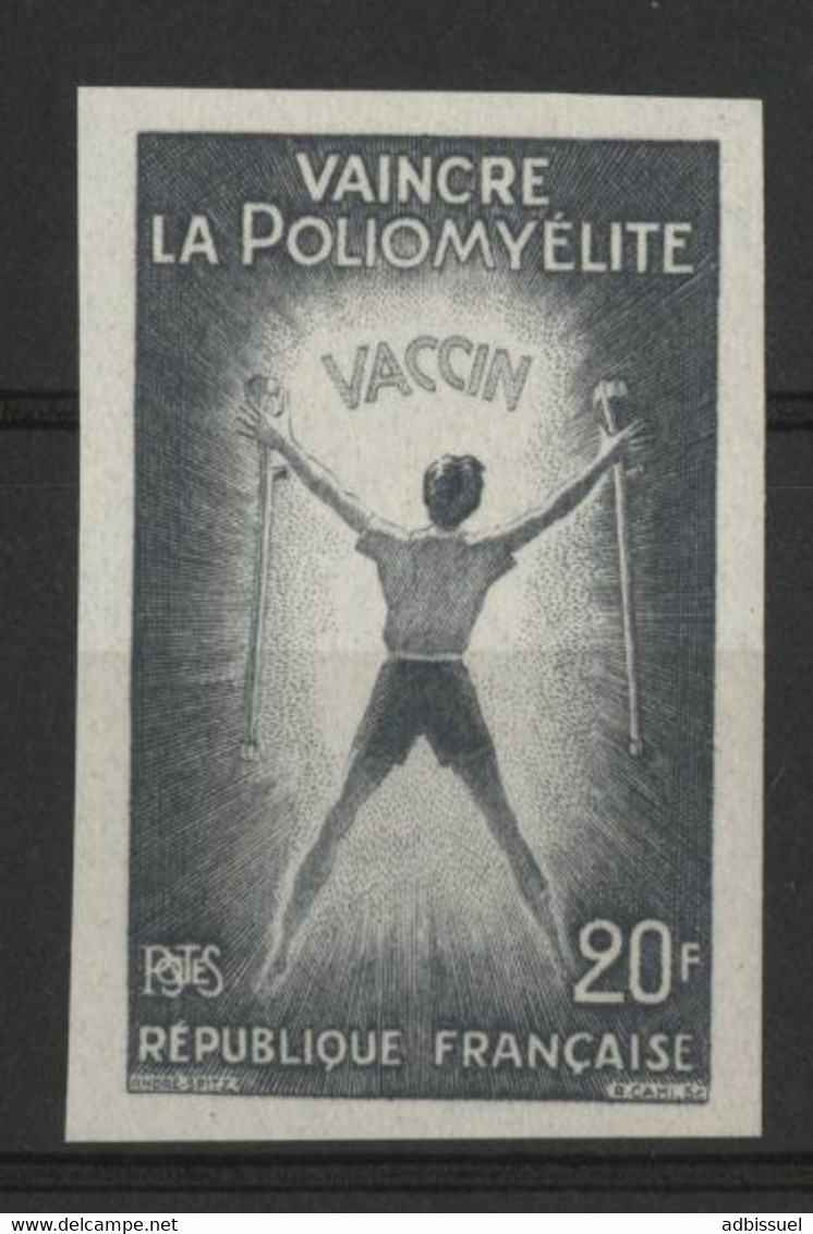 N° 1224 ESSAI NON DENTELE Pour Vaincre La Poliomyélite 20Fr Gris. Neuf ** (MNH). TB. - Farbtests 1945-…