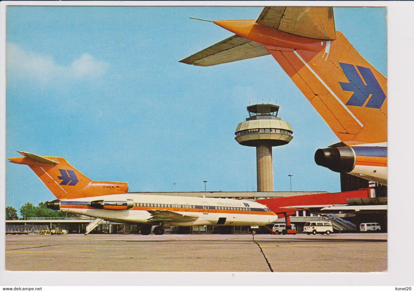 Vintage Rppc German Hapag-Lloyd Airlines Boeing 727 Aircraft @ Hannover Airport - 1919-1938: Entre Guerres