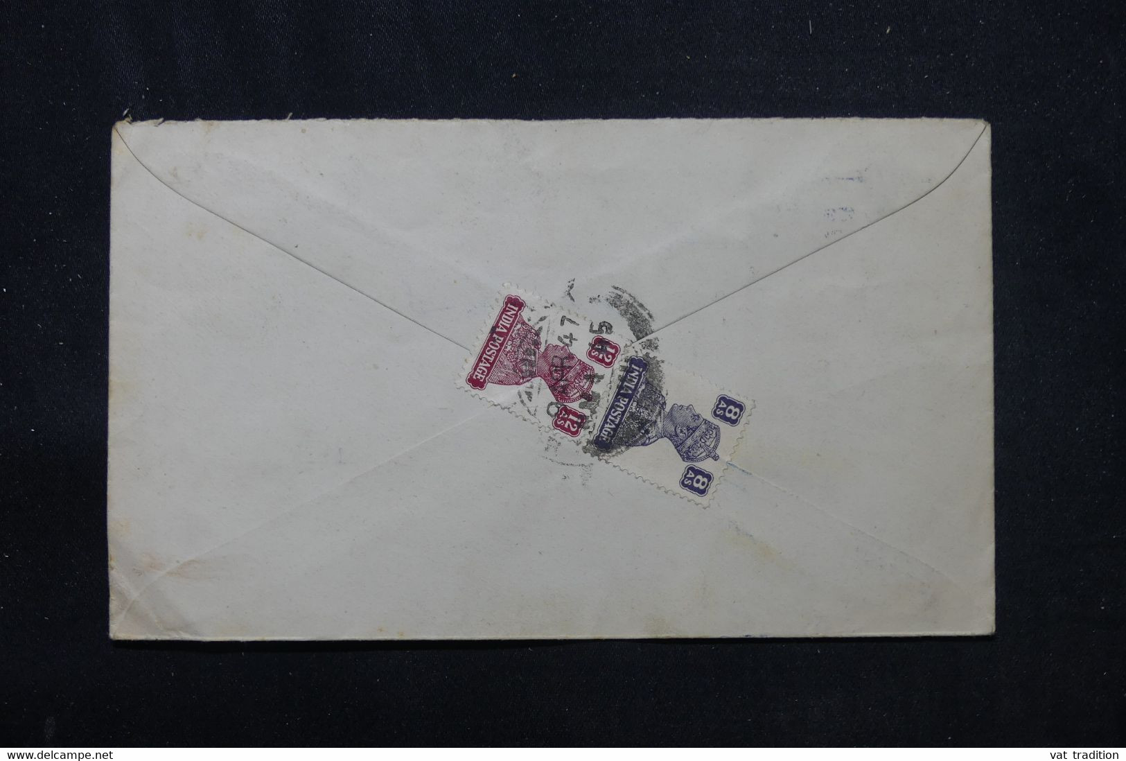 INDE - Enveloppe Commerciale De Mathura Pour La France En 1947, Affranchissement Au Verso - L 76012 - 1936-47 Roi Georges VI