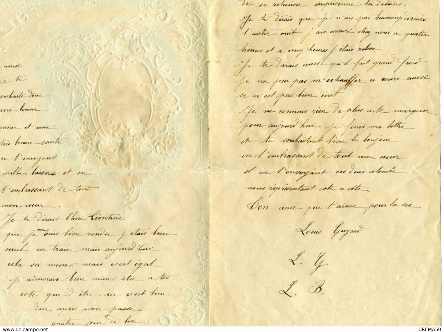 Lettre Papier Gauffré,réhaussée D'un Découpis, écrite  En 1903 De CHATEAUDUN - Manuscrits