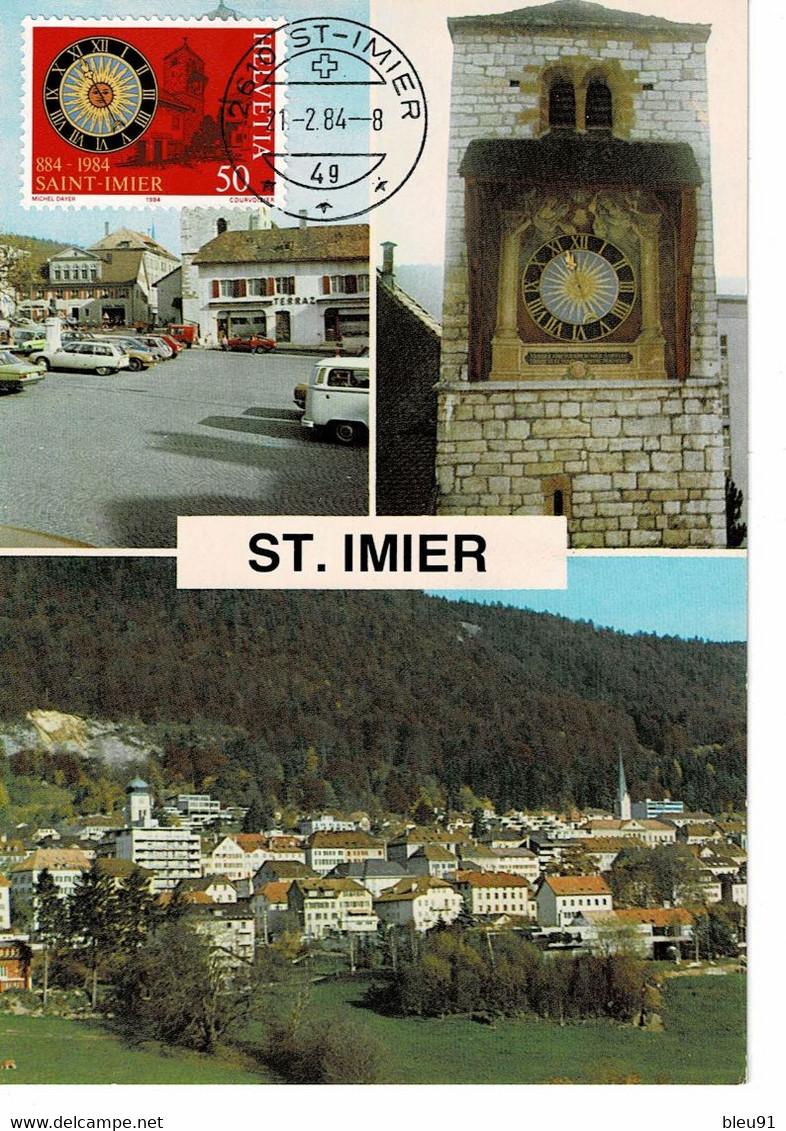 CARTE MAXIMUM ST IMIER SUISSE 1984 - Cartoline Maximum