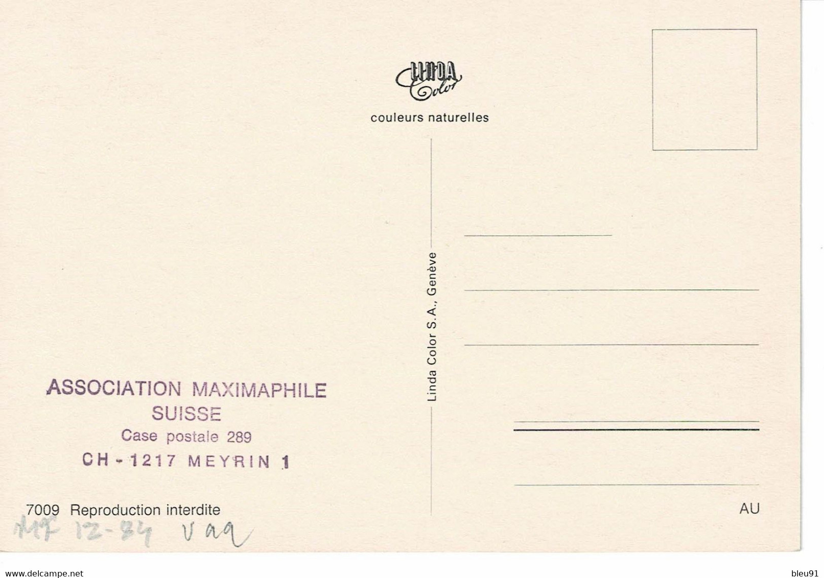 CARTE MAXIMUM ST IMIER SUISSE 1984 - Cartoline Maximum