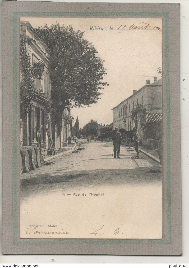 CPA - (24) RIBERAC - Aspect De La Rue De L'Hôpital En 1900 - Riberac